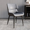 Modern Letaher Cushioned Upholstered Wingback Dining Chair Image - 7