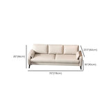 Modern Light Gray Leather Foam Fill Black Leg Loveseat Image - 22