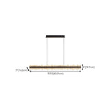 Modern Linear Crystal Chandelier for Dining Room Decor #size