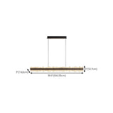 Modern Linear Crystal Chandelier for Dining Room Decor Image - 11
