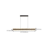 Modern Linear Crystal Chandelier for Dining Room Decor Image - 12