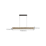 Modern Linear Crystal Chandelier for Dining Room Decor Image - 14