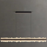 Modern Linear Crystal Chandelier for Dining Room Decor Image - 5