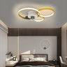 Modern Linear Geometric Frame Ceiling Fan with Lights Image - 16