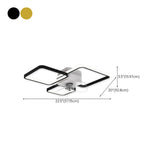 Modern Linear Geometric Frame Ceiling Fan with Lights Image - 20