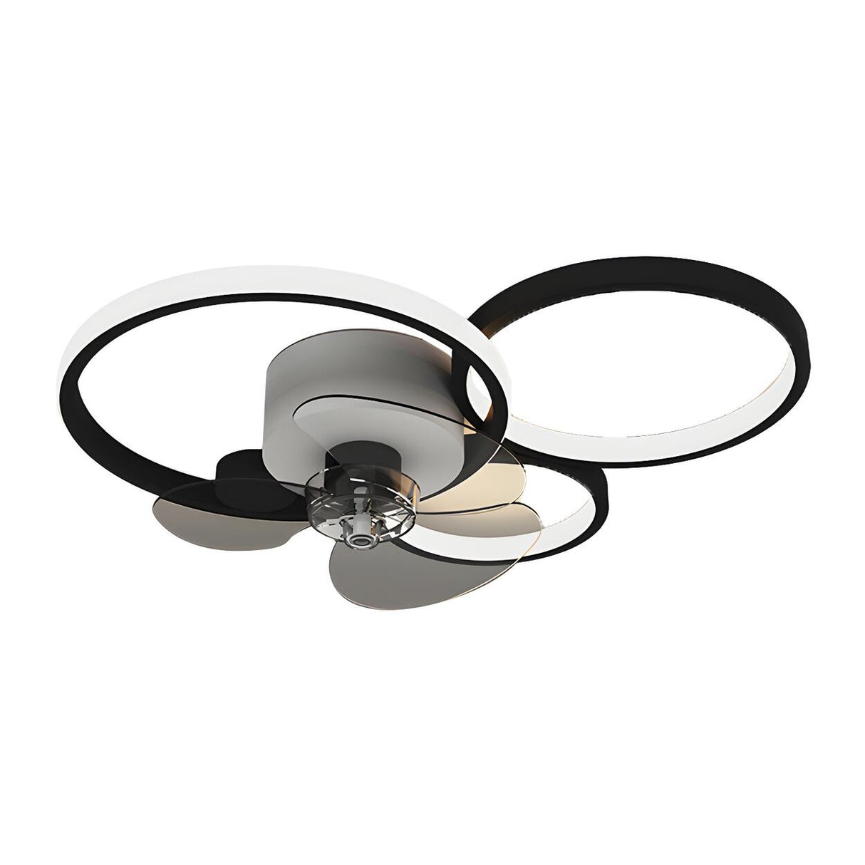 Modern Linear Geometric Frame Ceiling Fan with Lights Image - 6