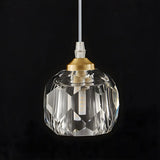 Modern Living Room Clear Crystal Ball Cluster Pendant Light Image - 12