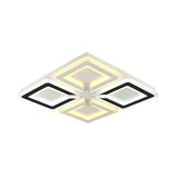 Modern Living Room Square LED Flush Mount Ceiling Light Image - 3