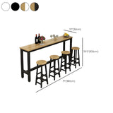 Modern Long Rectangular Counter Height Bar Table With Footrest #size