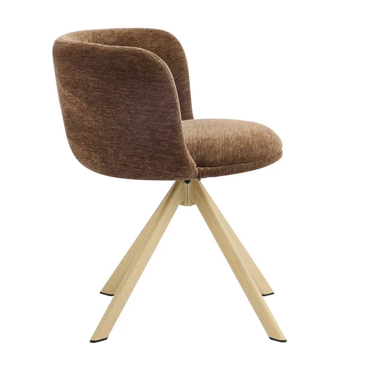 Modern Low Back Fabric Swivel Upholstered Dining Chairs Set of 2 Image - 11