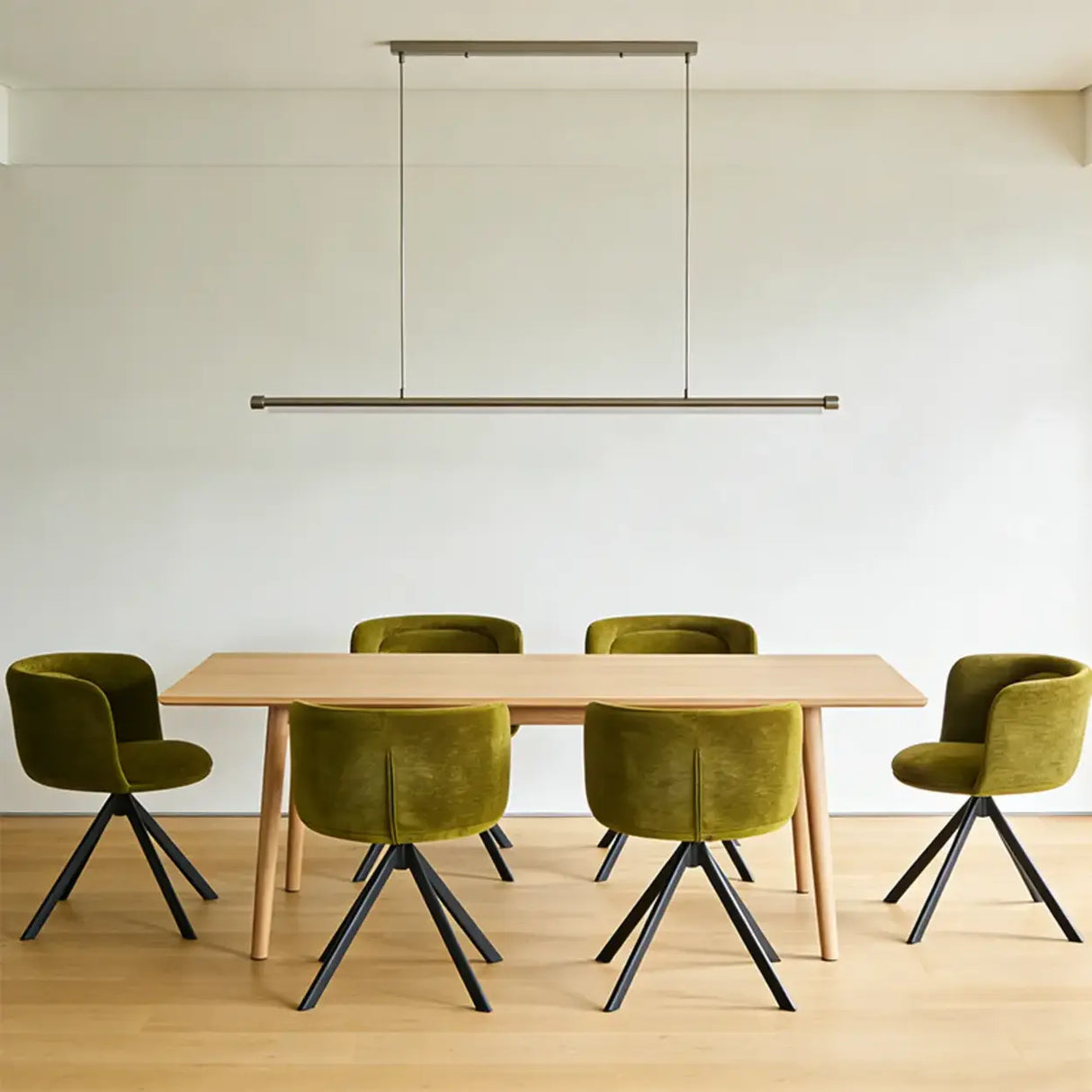 Modern Low Back Fabric Swivel Upholstered Dining Chairs Set of 2 Image - 2