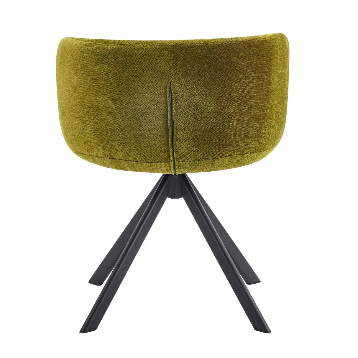 Modern Low Back Fabric Swivel Upholstered Dining Chairs Set of 2 Image - 7