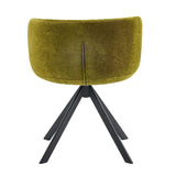 Modern Low Back Fabric Swivel Upholstered Dining Chairs Set of 2 Image - 7