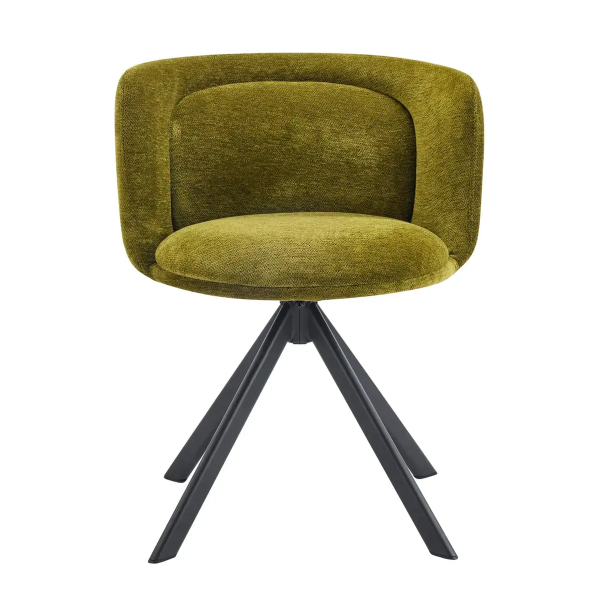 Modern Low Back Fabric Swivel Upholstered Dining Chairs Set of 2 Image - 8