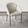 Modern Low Back Leather Upholstered Accent Dining Chair Image - 3