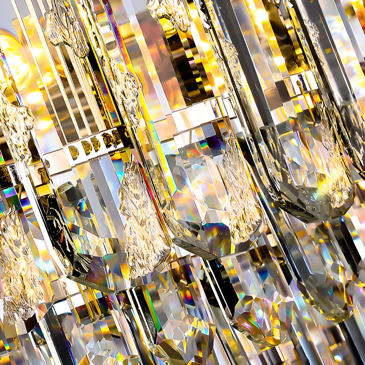 Modern Luxury 5 Tiers Gold Crystal Pendant Chandelier Image - 10