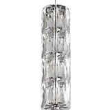 Modern Luxury Clear Crystal Cylinder Bedroom Pendant Light Image - 8