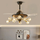 Modern Luxury Crystal Sputnik Chandelier Fan with Light Image - 1