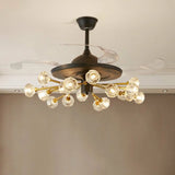 Modern Luxury Crystal Sputnik Chandelier Fan with Light Image - 17