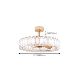 Modern Luxury Drum Crystal Chandelier Ceiling Fan Light Image - 25