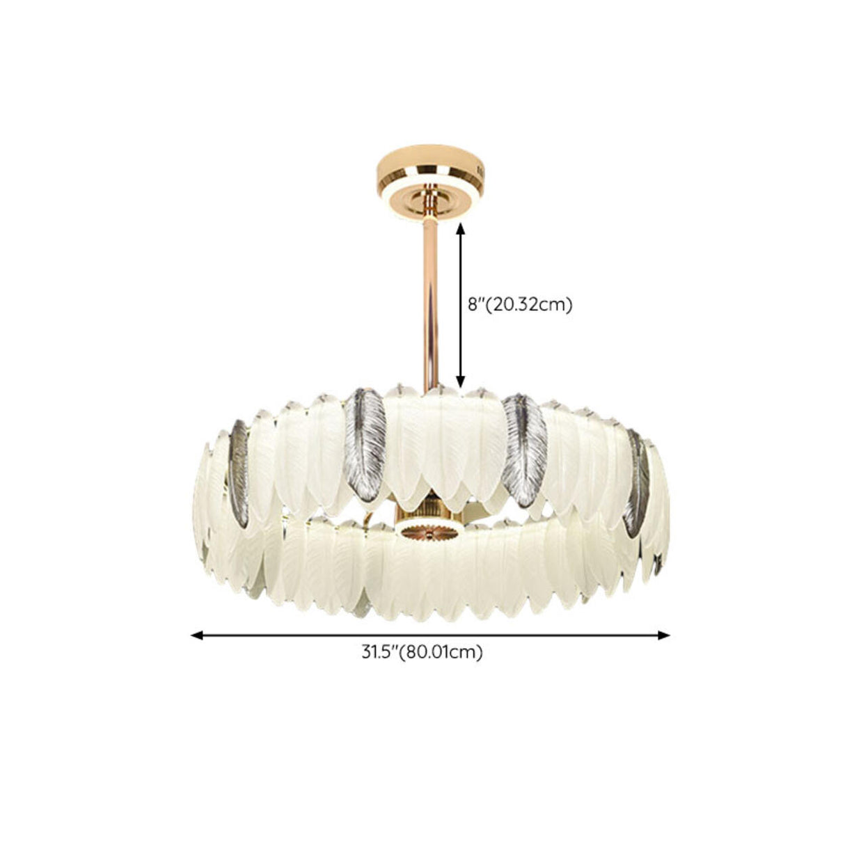 Modern Luxury Drum Crystal Chandelier Ceiling Fan Light Image - 29