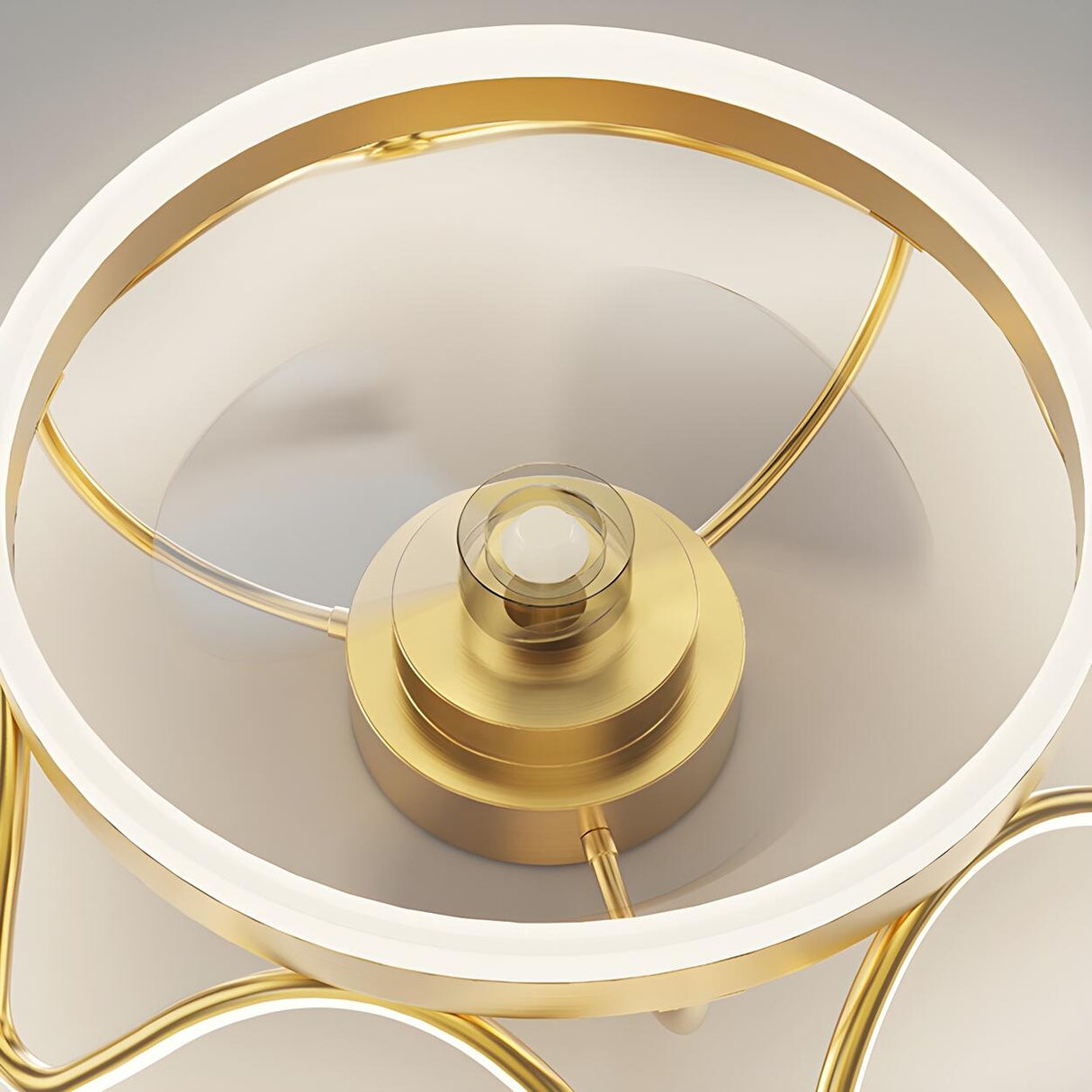 Modern Luxury Gold Crown Metal Ceiling Fan with Light Image - 10
