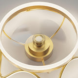 Modern Luxury Gold Crown Metal Ceiling Fan with Light Image - 10