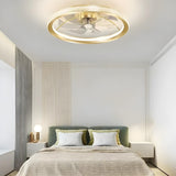 Modern Luxury Gold Crown Metal Ceiling Fan with Light Image - 11