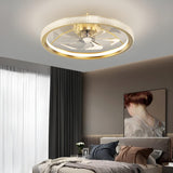 Modern Luxury Gold Crown Metal Ceiling Fan with Light Image - 14