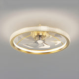 Modern Luxury Gold Crown Metal Ceiling Fan with Light Image - 17