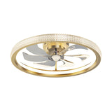 Modern Luxury Gold Crown Metal Ceiling Fan with Light Image - 5