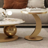 Modern Luxury Oval Stone Stain-Resist Coffee Table Image - 5