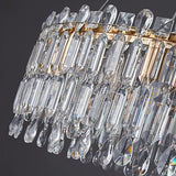 Modern Luxury Round Crystal Gold Hanging Chandelier Image - 10