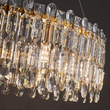 Modern Luxury Round Crystal Gold Hanging Chandelier Image - 11
