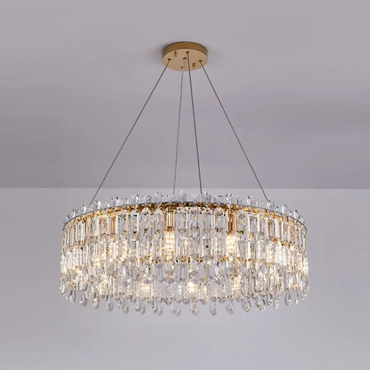 Luxury Crystal Round Chandelier  Adjustable Height Image - 5