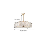 Modern Luxury Round Glass Chandelier Fan with Light #size