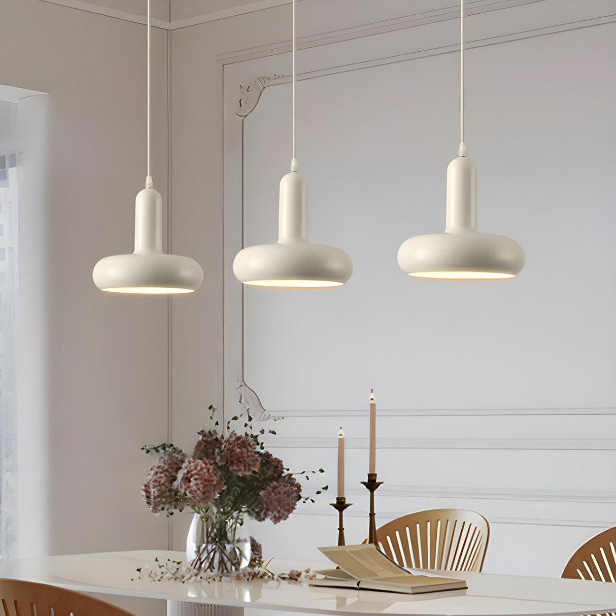 Modern Macaron Geometric Dining Room Pendant Light Image - 1