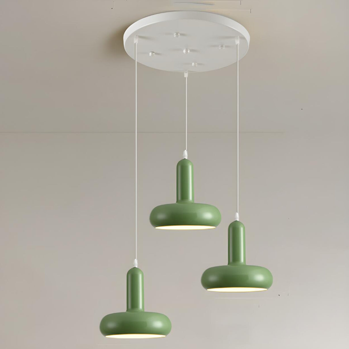 Modern Macaron Geometric Dining Room Pendant Light Image - 7
