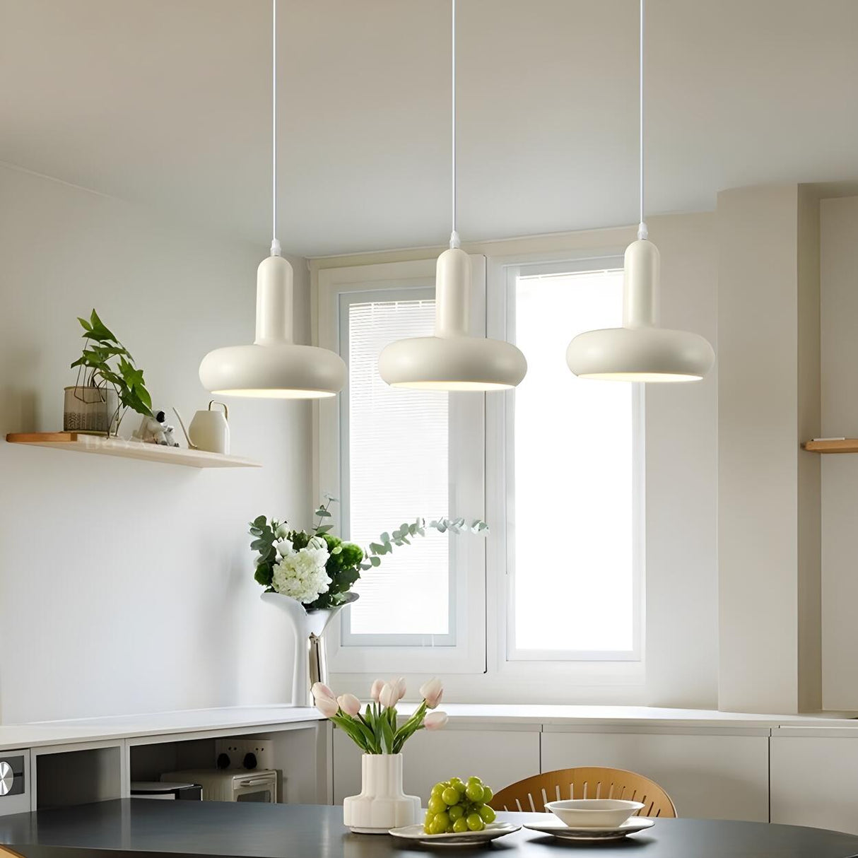 Modern Macaron Geometric Dining Room Pendant Light Image - 8