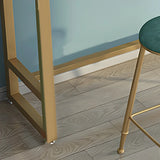 Modern Marble Rectangular Counter Height Bar Table Image - 7