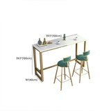 Modern Marble Rectangular Counter Height Bar Table #size