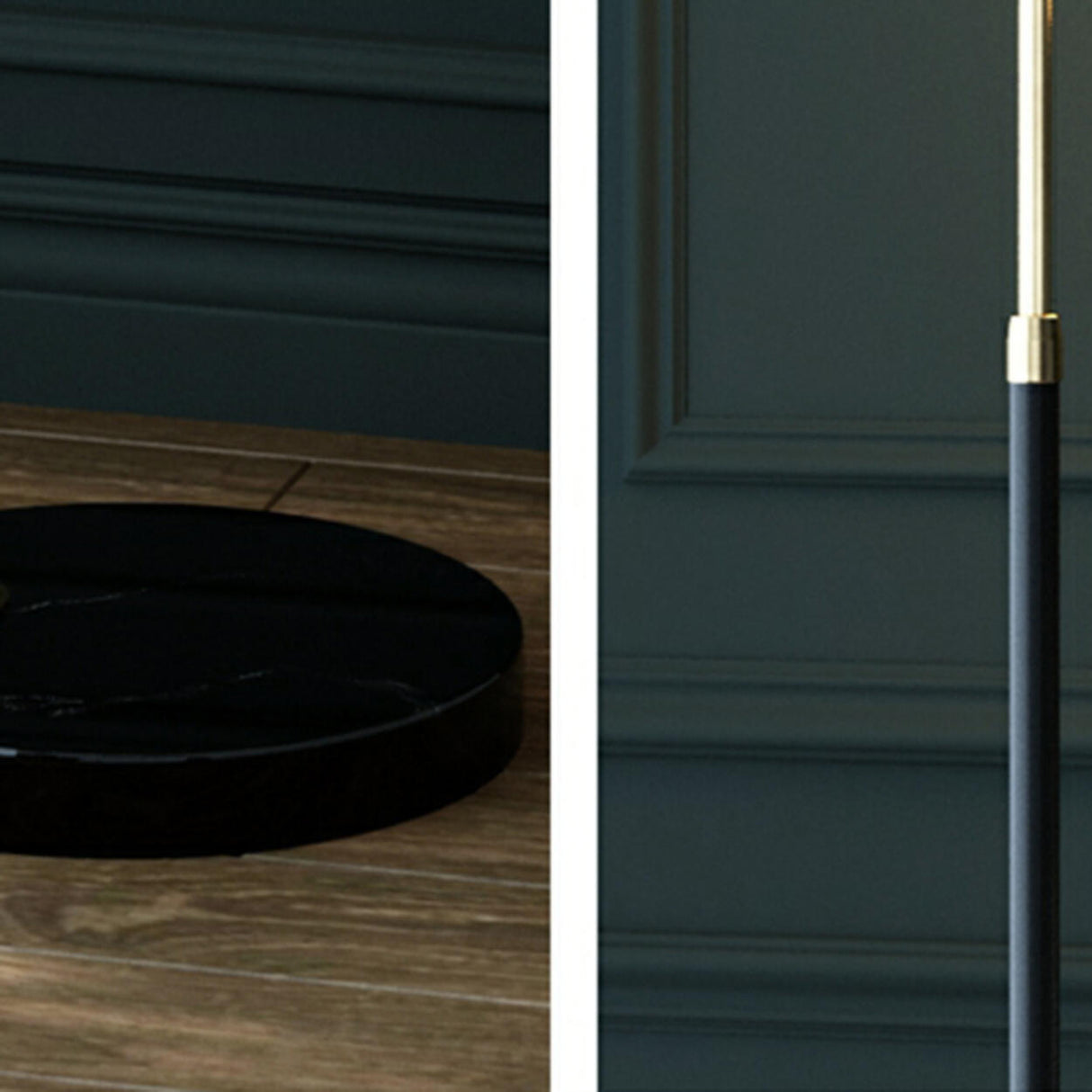 Modern Marble Side Table Arced Globe Floor Lamp Image - 11