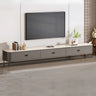 Modern Marble Top Gray TV Stand with Drawers Storage Image - 3
