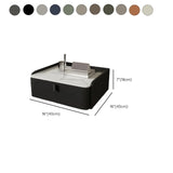 Modern Marble Top Wall-Mounted Nightstand with Drawer #size