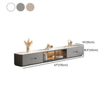 Modern Marble Wood TV Stand with Storage Ambient Lighting #size