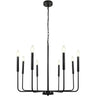 Modern Matte Gold Metal Candle Dining Room Chandelier Image - 7