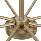 Modern Matte Gold Metal Candle Dining Room Chandelier Image - 9