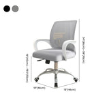 Modern Mesh Back Adjustable Black Office Task Chair Image - 14