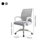 Modern Mesh Back Adjustable Black Office Task Chair Image - 15