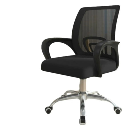 Modern Mesh Back Adjustable Black Office Task Chair Image - 2